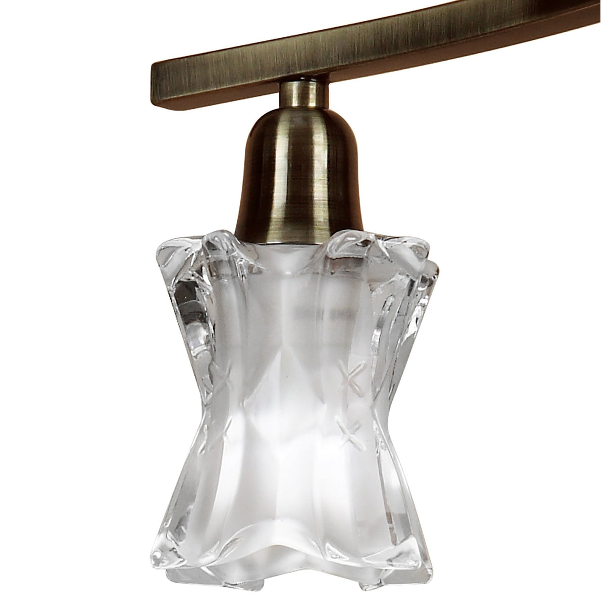 Alaska 49cm 4 Light Chandelier/Semi-Flush - Antique Brass