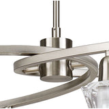 Alaska 49cm 4 Light Chandelier/Semi-Flush - Satin Nickel