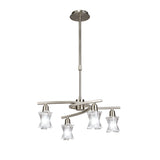 Alaska 49cm 4 Light Chandelier/Semi-Flush - Satin Nickel