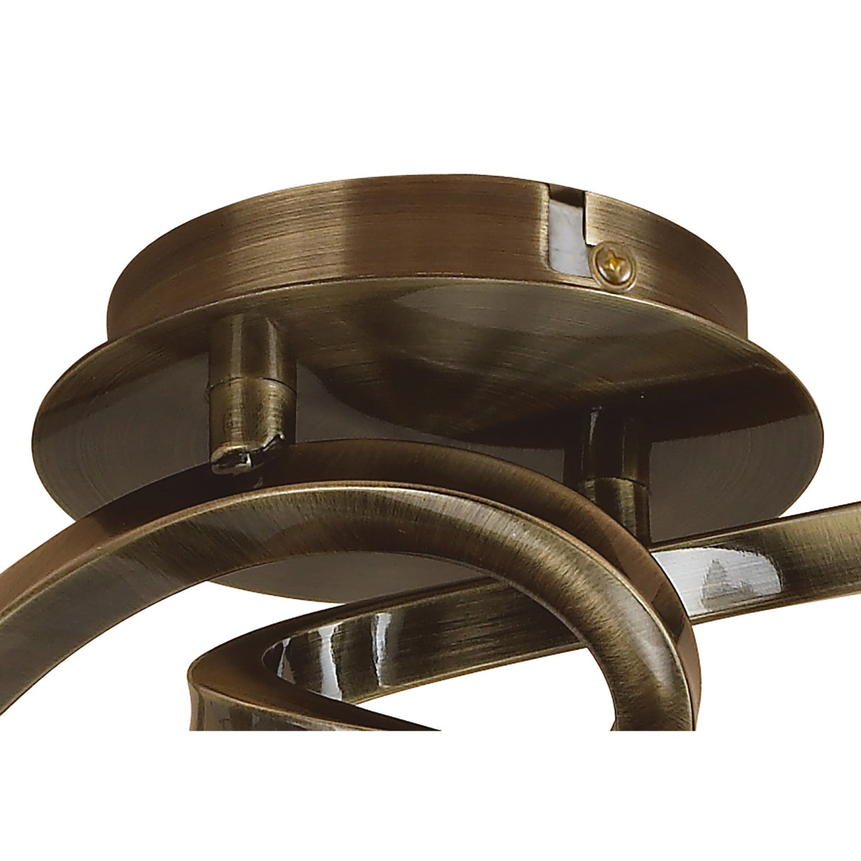 Alaska 4 Light Semi-Flush Ceiling Light - Antique Brass