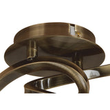 Alaska 4 Light Semi-Flush Ceiling Light - Antique Brass