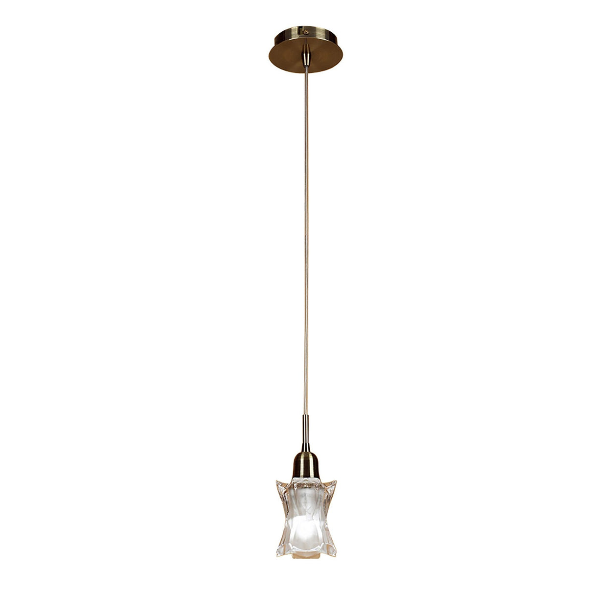 Alaska 11cm 1 Light Pendant Light - Antique Brass