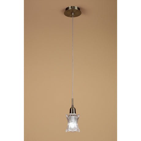 Alaska 11cm 1 Light Pendant Light - Antique Brass