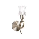 Alaska 1 Light Wall Lamp With Switch - Satin Nickel