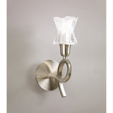 Alaska 1 Light Wall Lamp With Switch - Satin Nickel