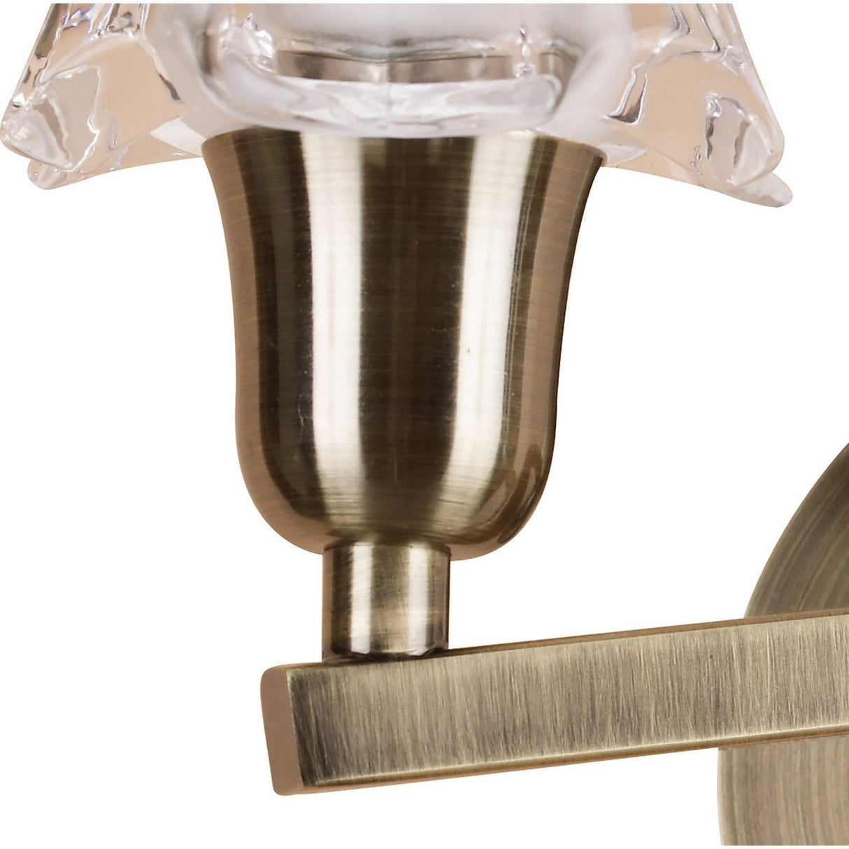 Alaska 2 Light Wall Lamp With Switch - Antique Brass