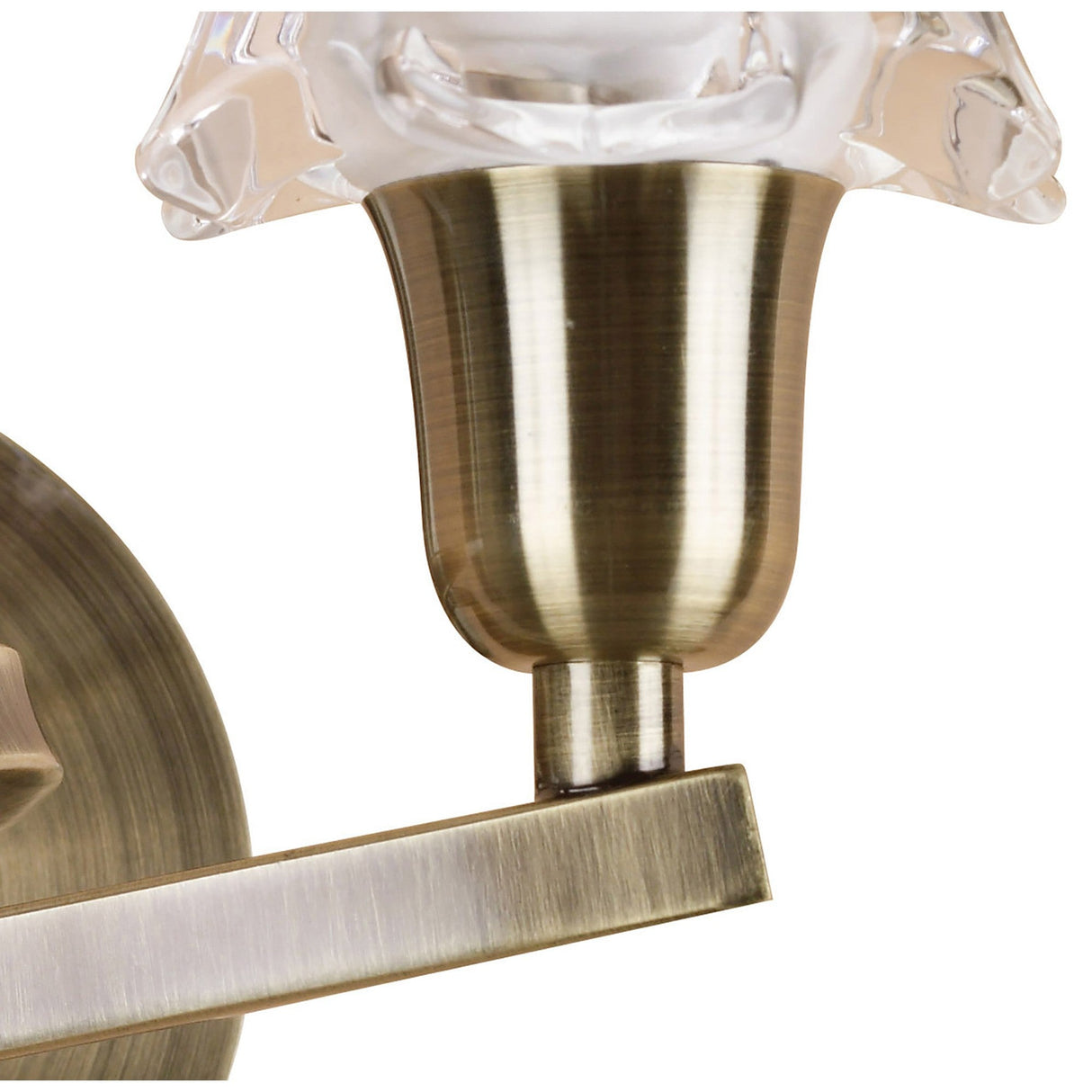 Alaska 2 Light Wall Lamp With Switch - Antique Brass