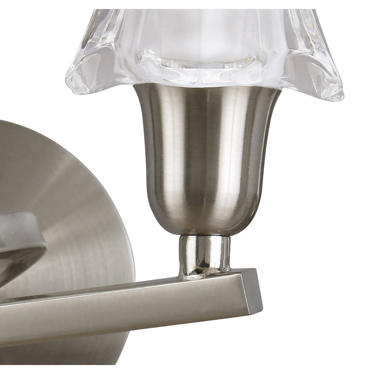 Alaska 2 Light Wall Lamp With Switch - Satin Nickel