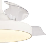 Alaska CCT Dimmable LED Ceiling Fan Light With Remote & APP Control - White