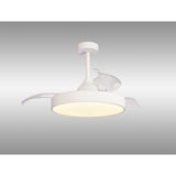 Alaska CCT Dimmable LED Ceiling Fan Light With Remote & APP Control - White