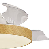 Alaska CCT Dimmable LED Ceiling Fan Light With Remote & APP Control - Brown