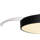 Alaska CCT Dimmable LED Ceiling Fan Light With Remote & APP Control - Black