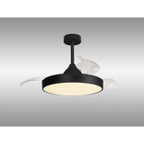 Alaska CCT Dimmable LED Ceiling Fan Light With Remote & APP Control - Black