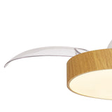 Alaska Mini CCT Dimmable LED Ceiling Fan Light With Remote & APP Control - Brown