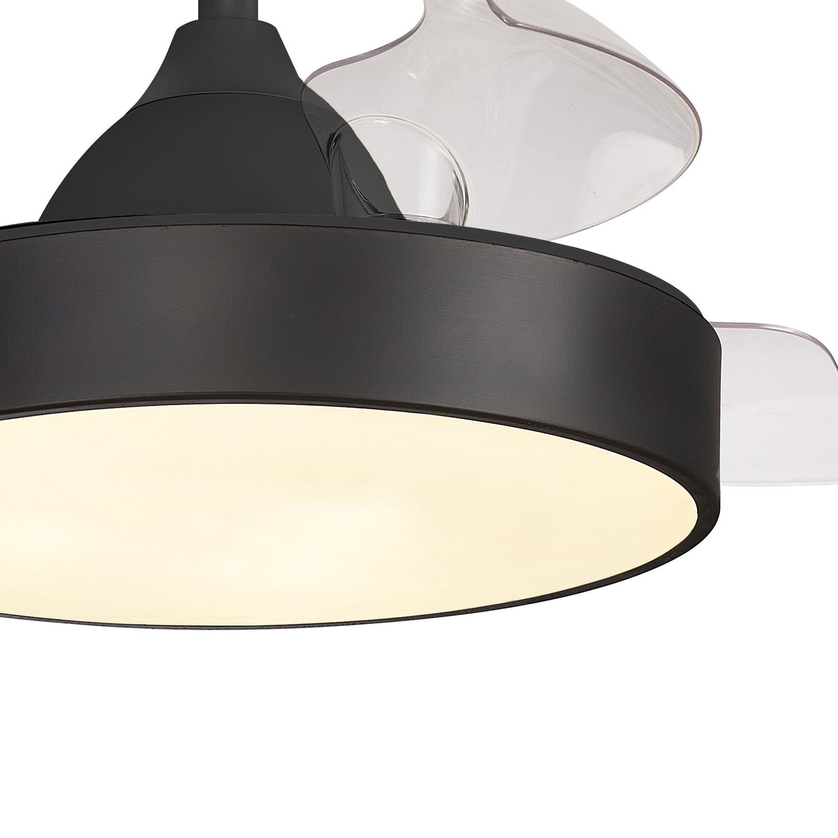 Alaska Mini CCT Dimmable LED Ceiling Fan Light With Remote & APP Control - Black