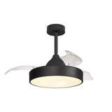 Alaska Mini CCT Dimmable LED Ceiling Fan Light With Remote & APP Control - Black