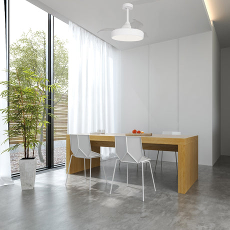 Alaska Mini CCT Dimmable LED Ceiling Fan Light With Remote & APP Control - White