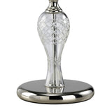 Albas 1 Light Crystal Table Lamp - Silver (Without Shade)