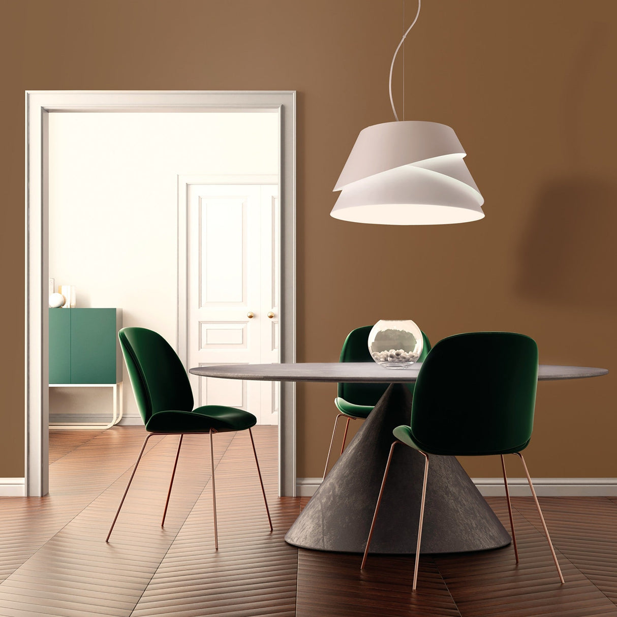 Alboran 52cm 1 Light Pendant Light - Silver