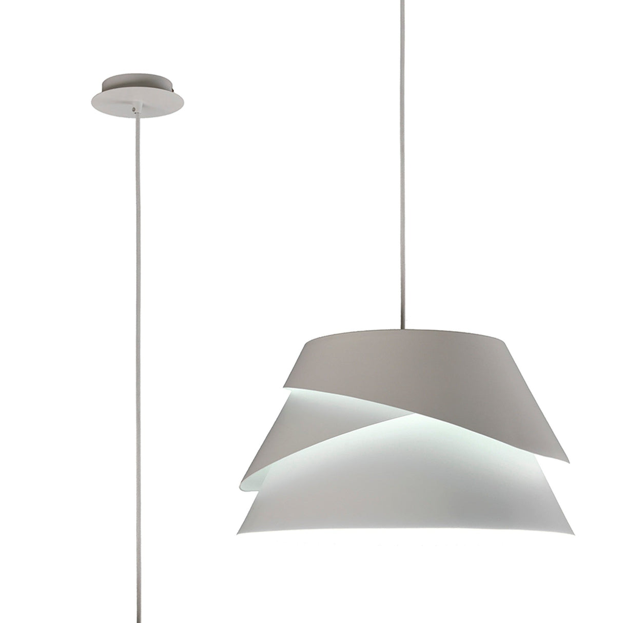 Alboran 41cm 1 Light Pendant Light - Silver
