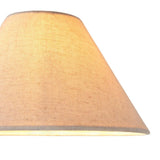 Aldmere 22cm tapered lamp shade in natural faux linen fabric, close-up view showing woven texture, on a plain white background.