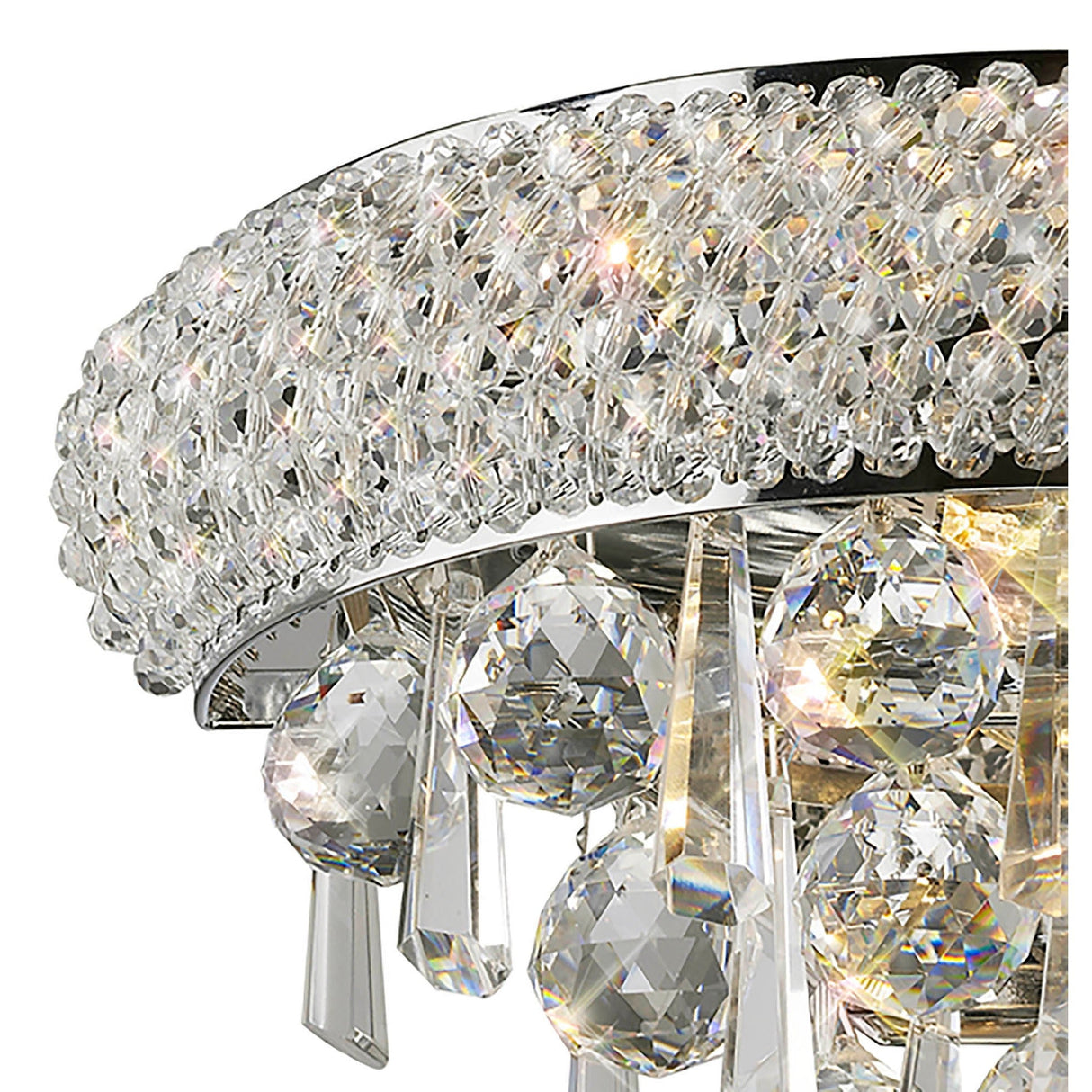 Alexandra Small 2 Light Crystal Wall Light - Chrome