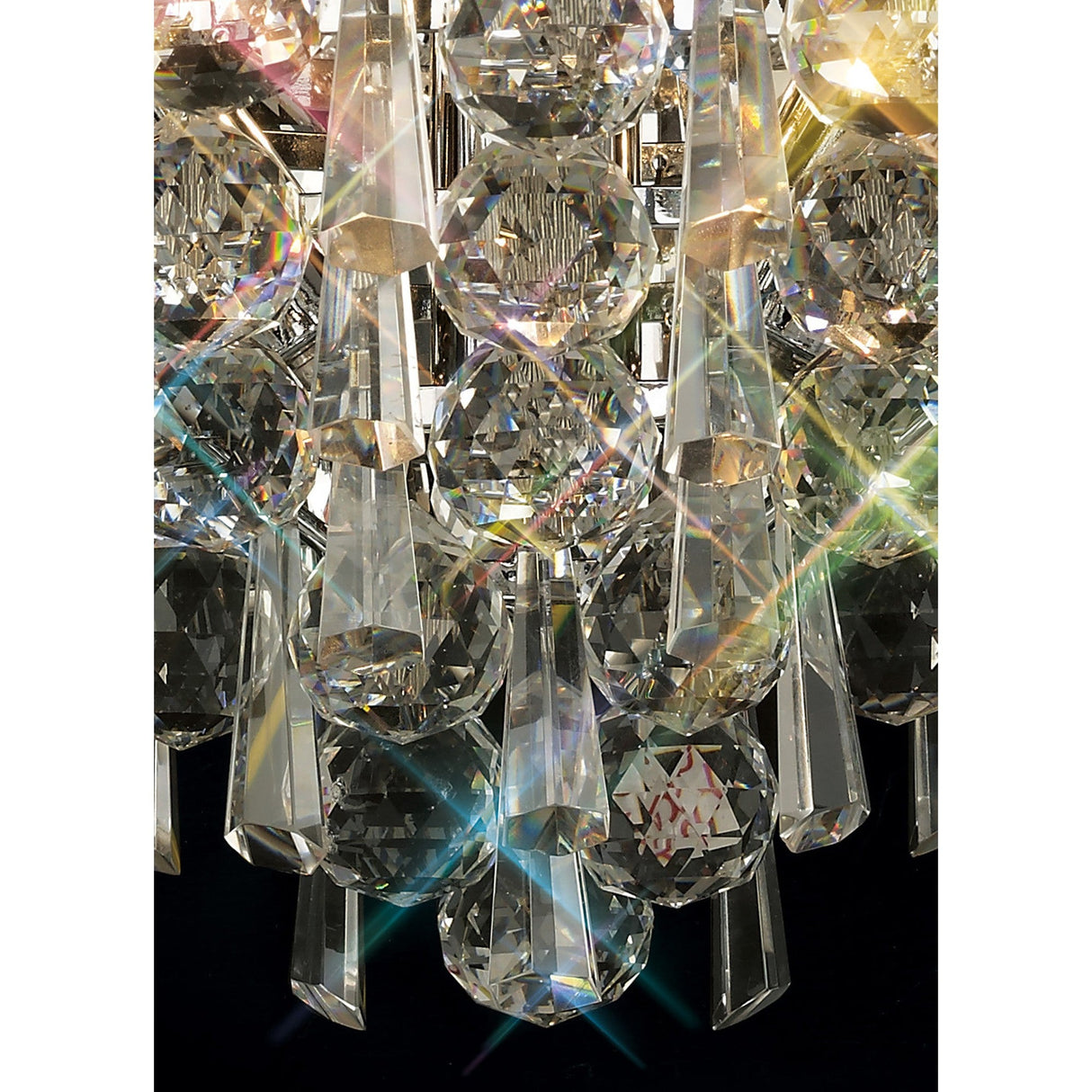Alexandra Medium 3 Light Crystal Wall Light - Chrome