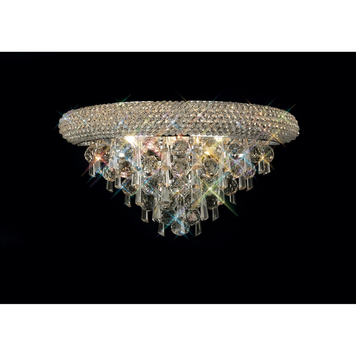 Alexandra Medium 3 Light Crystal Wall Light - Chrome