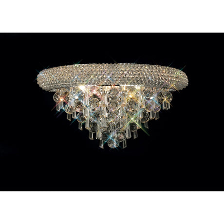 Alexandra Medium 3 Light Crystal Wall Light - Chrome