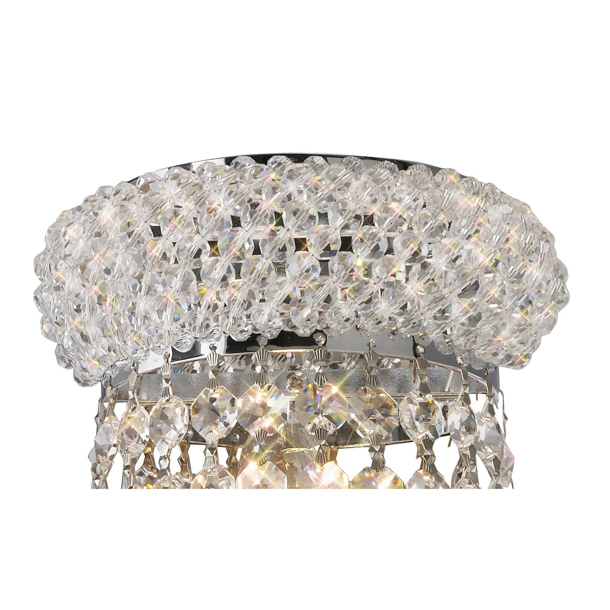 Alexandra Tall 3 Light Crystal Wall Light - Chrome