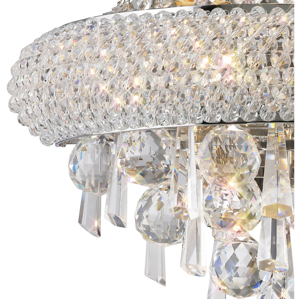 Alexandra Tall 3 Light Crystal Wall Light - Chrome