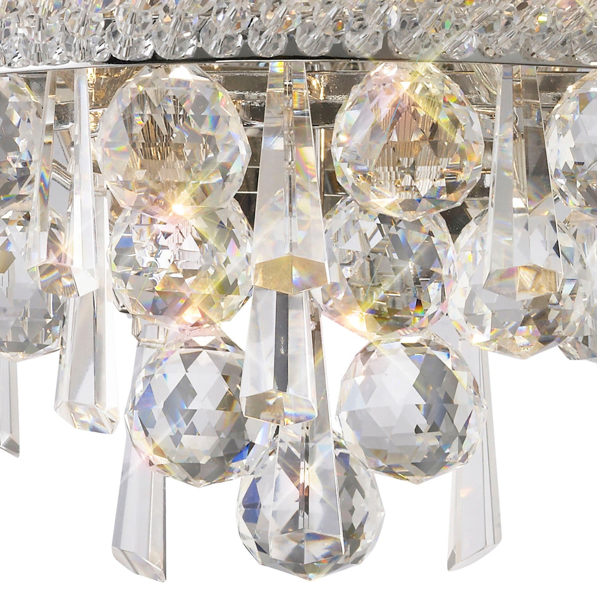 Alexandra Tall 3 Light Crystal Wall Light - Chrome