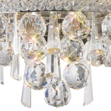 Alexandra Tall 3 Light Crystal Wall Light - Chrome