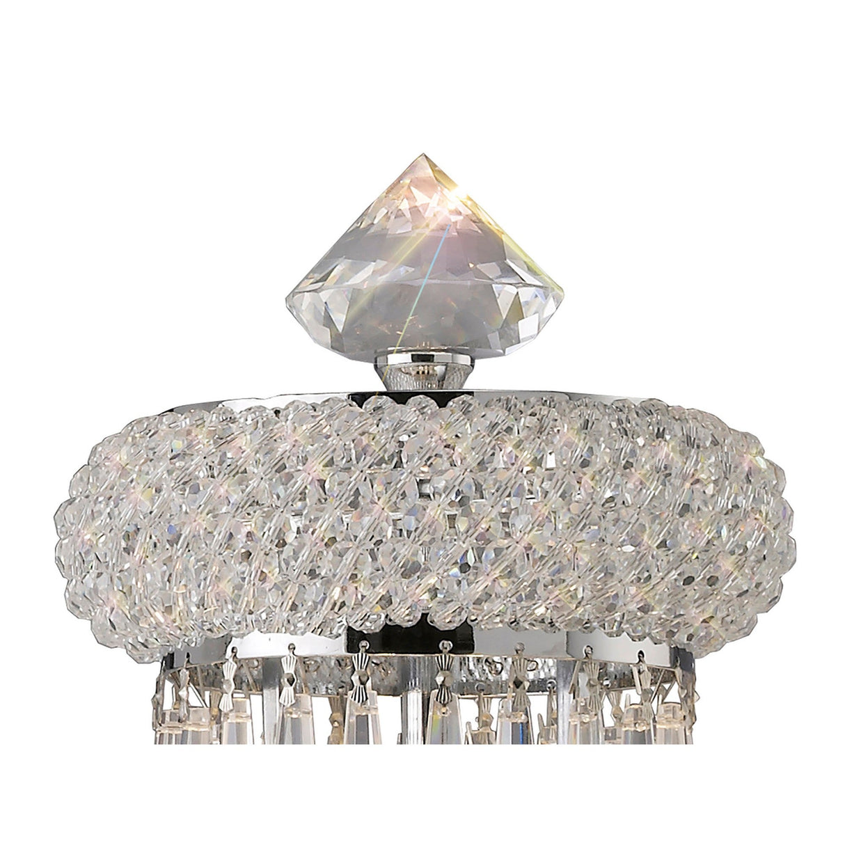Alexandra 5 Light Crystal Table Lamp - Polished Chrome