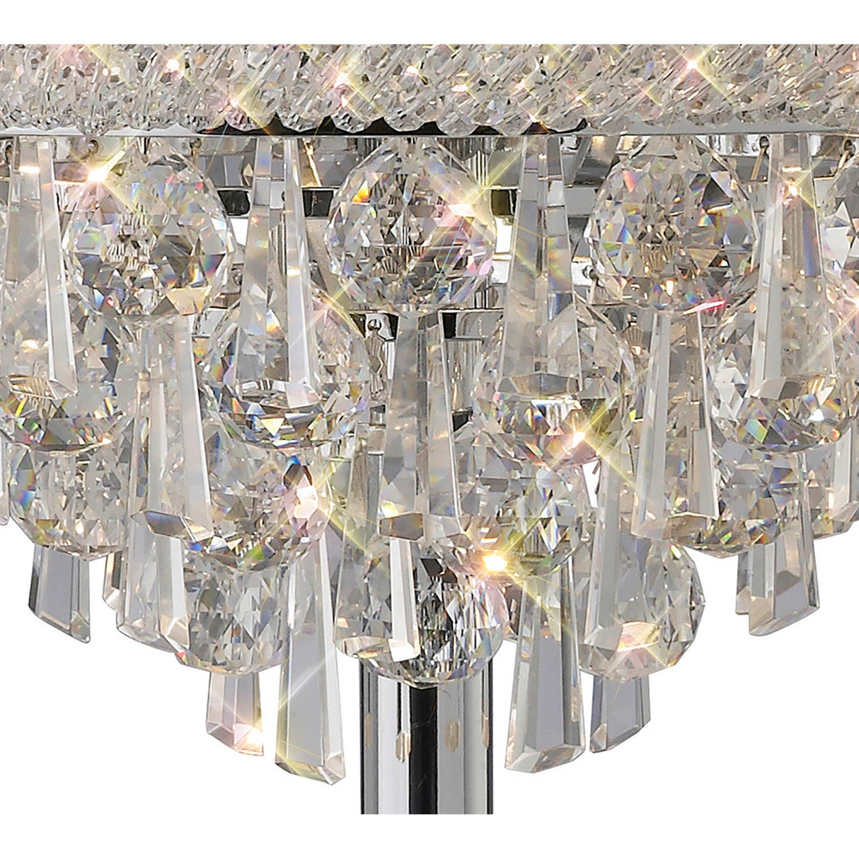 Alexandra 5 Light Crystal Table Lamp - Polished Chrome
