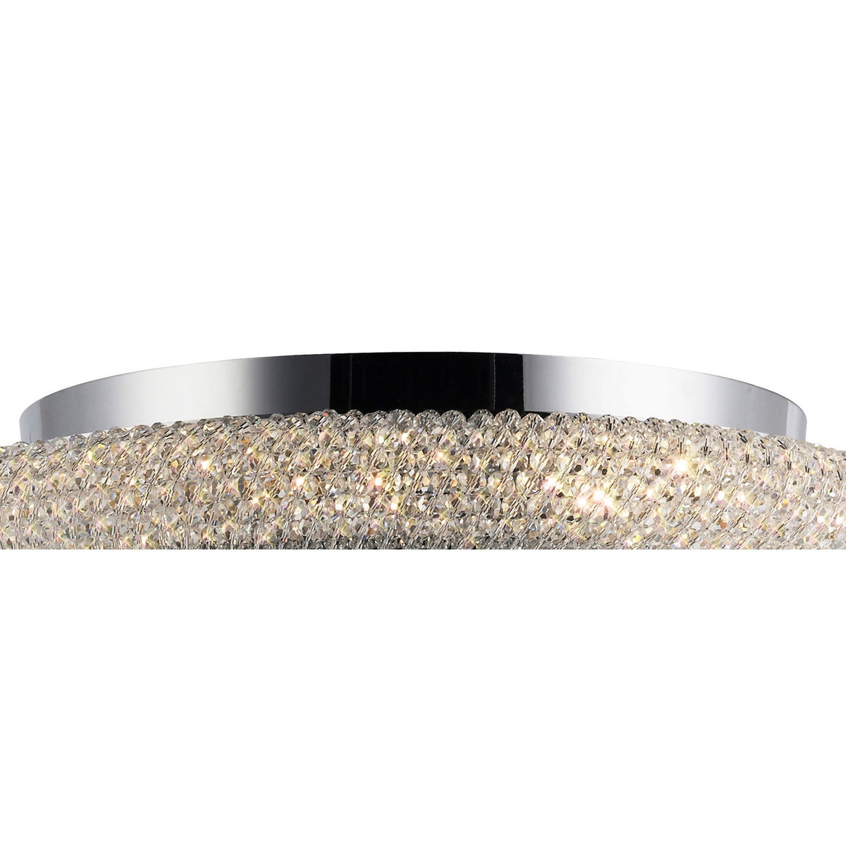 Alexandra 6 Light Crystal Flush Ceiling Light - Polished Chrome