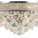 Alexandra 6 Light Crystal Flush Ceiling Light - Polished Chrome