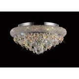 Alexandra 6 Light Crystal Flush Ceiling Light - Polished Chrome
