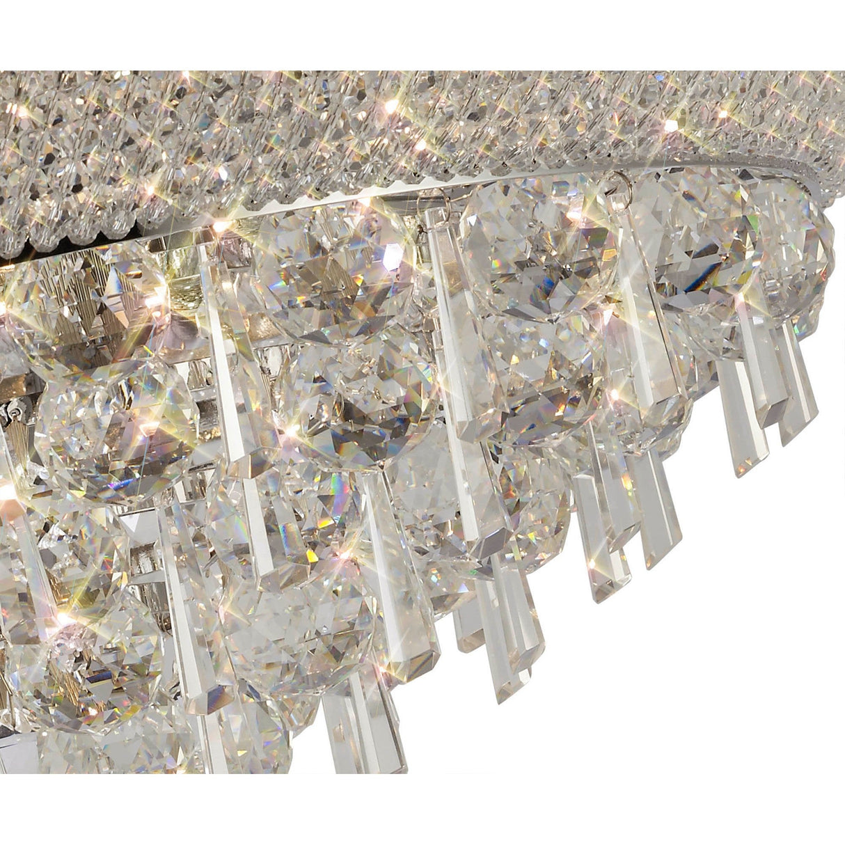 Alexandra 7 Light Crystal Flush Ceiling Light - Polished Chrome