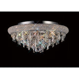 Alexandra 7 Light Crystal Flush Ceiling Light - Polished Chrome