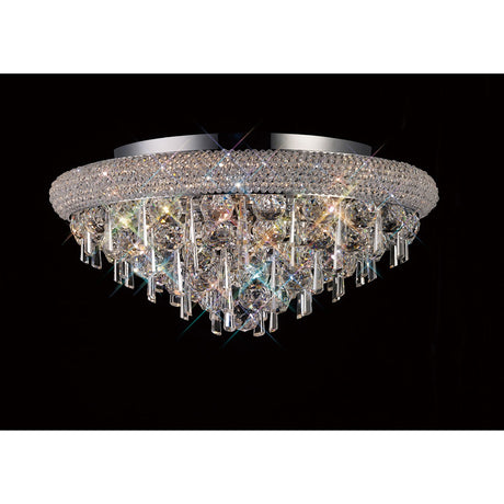 Alexandra 7 Light Crystal Flush Ceiling Light - Polished Chrome