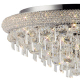 Alexandra 9 Light Crystal Flush Ceiling Light - Polished Chrome