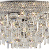 Alexandra 9 Light Crystal Flush Ceiling Light - Polished Chrome