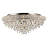 Alexandra 9 Light Crystal Flush Ceiling Light - Polished Chrome