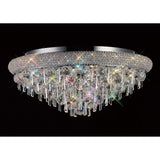 Alexandra 9 Light Crystal Flush Ceiling Light - Polished Chrome