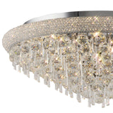 Alexandra 16 Light Crystal Flush Ceiling Light - Polished Chrome