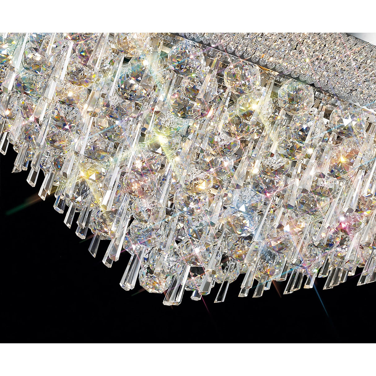 Alexandra 18 Light Crystal Flush Ceiling Light - Polished Chrome