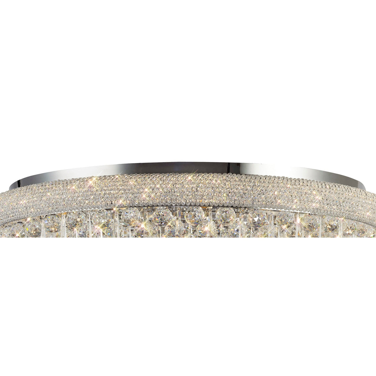 Alexandra 18 Light Crystal Flush Ceiling Light - Polished Chrome
