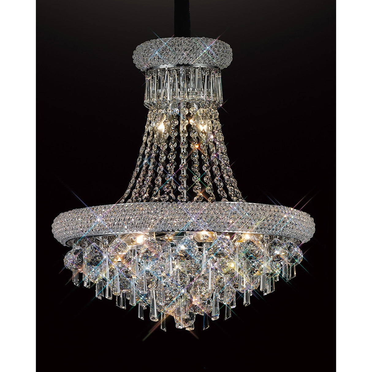 Alexandra 50cm 9 Light Crystal Chandelier - Polished Chrome