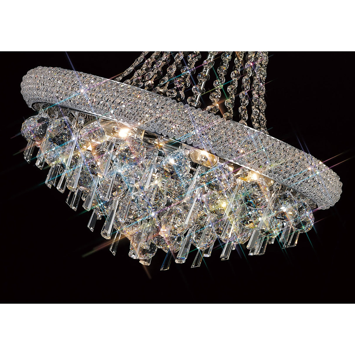 Alexandra 50cm 9 Light Crystal Chandelier - Polished Chrome